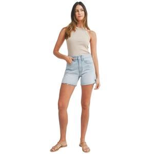 NEW JBD. denim shorts with raw hem in light wash